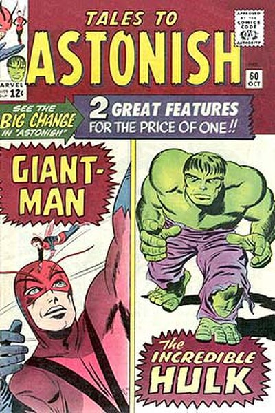 Cover of Tales to Astonish #60 (Oct. 1964). Art by Jack Kirby and Sol Brodsky