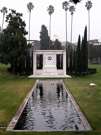 Fairbanks's tomb at Hollywood Forever Cemetery