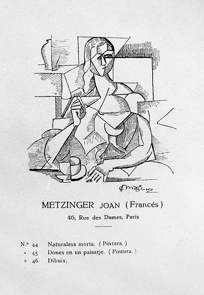 File:Jean Metzinger, 1911, Étude pour Le Goûter (Study for Tea Time), Exposició d'Art Cubista, Galeries J. Dalmau, catalogue, Barcelona, 20 April-10 May 1912.jpg