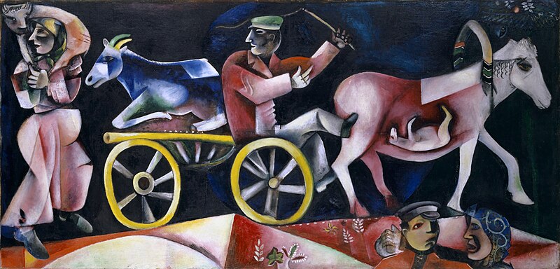 File:Marc Chagall, 1912, Le Marchand de bestiaux (The Drover, The Cattle Dealer), oil on canvas, 97.1 x 202.5 cm, Kunstmuseum Basel.jpg