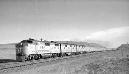 Union Pacific train 101, the City of San Francisco, near Cheyenne, Wyoming on December 4, 1948