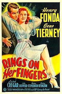 <i>Rings on Her Fingers</i> 1942 film by Rouben Mamoulian