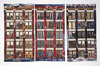 <i>Street Story Quilt</i> Painting by Faith Ringgold