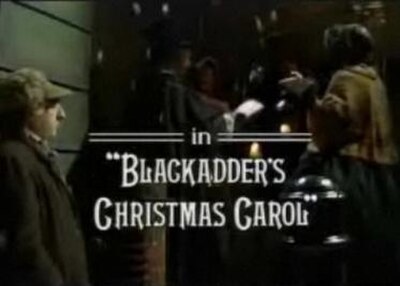 Title screen of Blackadder's Christmas Carol.