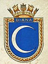 Ship's badge HMS Diana Crest.jpg