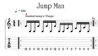 Main guitar riff of "Jump Man" Jump Man.jpg
