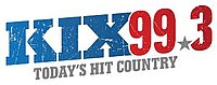 Logo for KZFS as "Kix 99.3" from March 2018 to March 2020. KZFSKIX.jpg