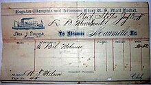 Steamer Maumelle ticket (Jan 26, 1878) Natural Steps