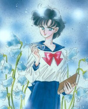 Ami in her school uniform, drawn by Naoko Takeuchi