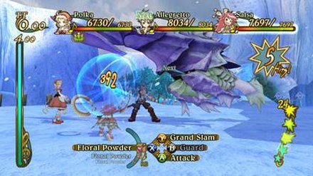 Combat in Eternal Sonata takes place in both lit and shaded areas, affecting the skills the player can use.