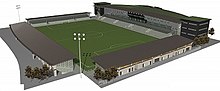 The stadium planned in 2009 Gateshead FC New Stadium Graphic.jpg