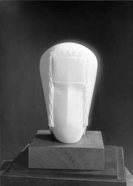 Joseph Csaky, 1921, Tête (Tête de jeune fille, Tête d'enfant), marble (white), 21.5 cm, Musée National d'Art Moderne, Paris