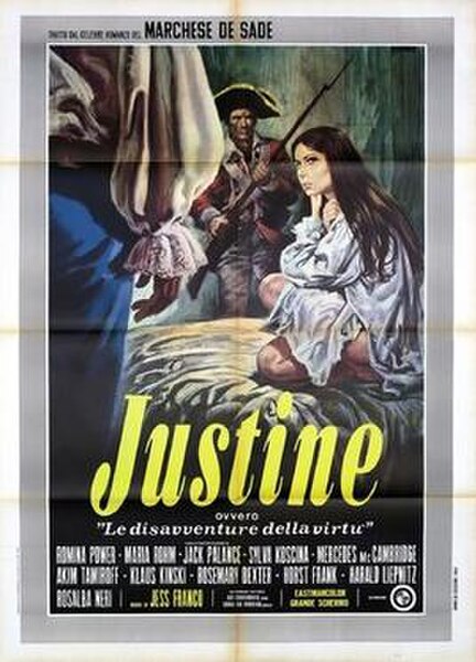 Italian theatrical release poster for Marquis de Sade: Justine