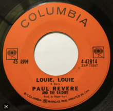 Raiders Louie Louie single label.png