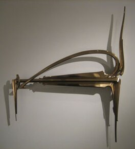 Push Plate, a bronze sculpture by Albert Paley, 1981, Metropolitan Museum of Art 'Push Plate', bronze sculpture by Albert Paley (American born 1944), 1981, Metropolitan Museum of Art.jpg