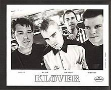 Кловер, 1995. Слева направо: Даррен Хилл, Майк Стоун, Крис Доэрти и Брайан Бетцгер.