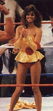 Miss Elizabeth celebrated the Mega Powers' win, after removing her skirt to show her panties to distract the Mega Bucks. Miss elizabeth2.JPG