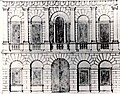 Palazzo facade drawn by Andrea Palladio, purchased in Italy by Inigo Jones. Burlington purchased it from the heirs of Jones' pupil John Webb and adapted it for the London house of General Wade. Note the Palladian window.