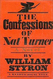 <i>The Confessions of Nat Turner</i> 1967 novel by William Styron