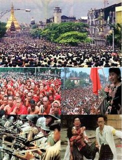 8888 Uprising 1988 pro-democracy protests in Burma (Myanmar) which were violently suppressed