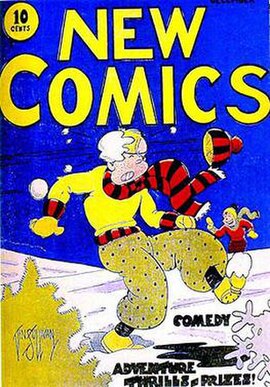 New Comics #1 (December 1935), cover art by Vin Sullivan.