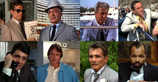 Some of the many faces of Felix Leiter: from top-left: Jack Lord, Cec Linder, Rik Van Nutter, Norman Burton from bottom-left: David Hedison (1973), Jo