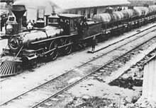 Oil tank train at the Salamanca station