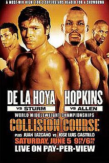 Oscar De La Hoya vs. Felix Sturm Boxing competition