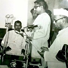 Deenanath Sewak taking oath as Minister of Government of Uttar Pradesh with G. D. Tapase, the then Governor of Uttar Pradesh Deenanath Sewak taking oath as Minister of Government of Uttar Pradesh.jpg
