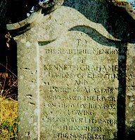 Grahame's headstone in Holywell Cemetery, Oxford