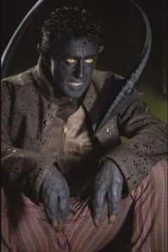 Nightcrawler's tail was mainly computer-generated imagery, although Alan Cumming sometimes used one made of rubber.