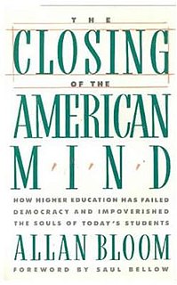 <i>The Closing of the American Mind</i> book by Allan Bloom