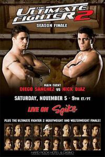 The poster for The Ultimate Fighter: Team Hughes vs. Team Franklin Finale