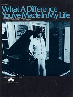 What a Difference Youve Made in My Life 1977 single by Ronnie Milsap