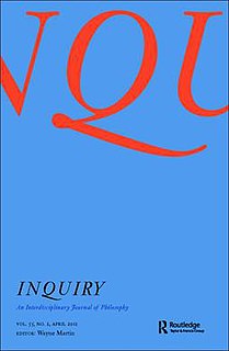 <i>Inquiry: An Interdisciplinary Journal of Philosophy</i> journal