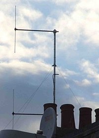 Pirate radio aerial installations on rooftops in NW London, early 2000s Pirate radio aerials.jpg