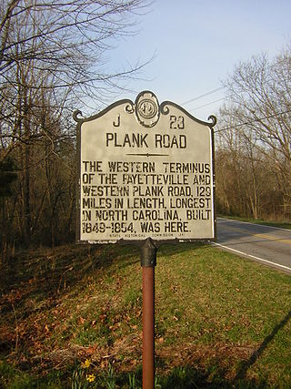 <span class="mw-page-title-main">Fayetteville and Western Plank Road</span>