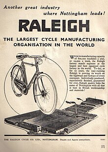 Raleigh advert from 1940. Raleigh 1940s advert.jpg