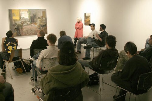 "Painting critique": students' critiquing Ben Cowan's work