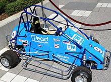 Sarah Fisher's quarter midget race car, displayed at the 2007 Indianapolis 500 SarahQuarterMidget.JPG
