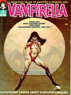 Vampirella #1 (Sept. 1969). Cover art by Frank Frazetta.