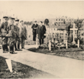 Ypres Town Cemetery - Ware is on extreme left of photo, looking at the camera