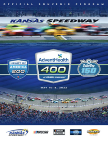 The 2022 AdventHealth 400 program cover.