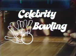 Titelkaart "Celebrity Bowling"