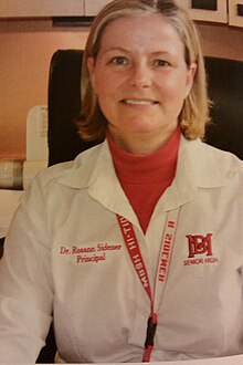 Dr. Rosann Sidener was the school's principal from 2007 to 2013 and made progress with the construction and academic turnaround of Miami Beach High. Dr. Rosann Sidener.jpg