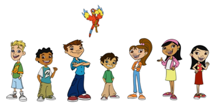 The main characters of Maya & Miguel, from left to right: Andy Arlingto...