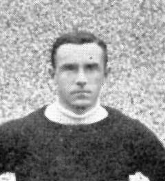 Leigh Richmond Roose pictured in a Stoke team photograph c.1904.