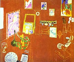 Henri Matisse, L'Atelier Rouge, 1911, oil on canvas, 162 × 130 cm., The Museum of Modern Art, New York City
