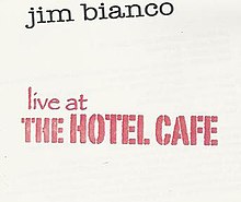 обложка на албума за Jim Bianco Live в хотелското кафене