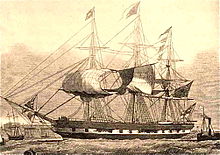 The Marco Polo, a clipper ship built in Saint John. Shipbuilding was a major industry in the province during the 19th century. Marcopoloclipper.jpg